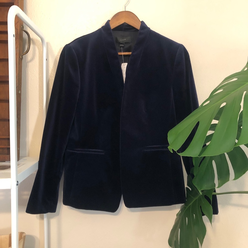 J.Crew Velvet Going Out Blazer